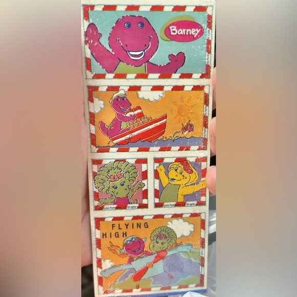 Vintage 2000 Barney Stickers Pack Rare Collectible NOS Sealed Arts & Crafts New - Picture 4 of 5